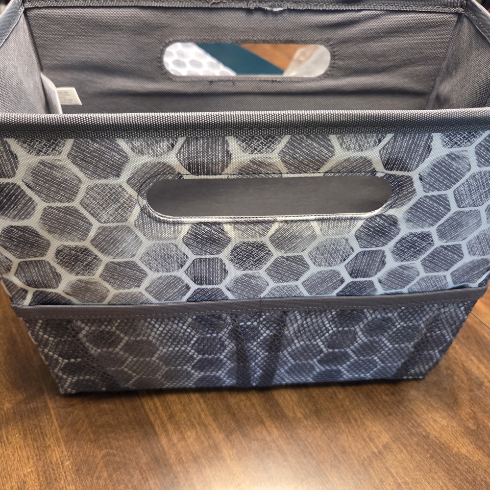 Gray Hexagon Storage Basket